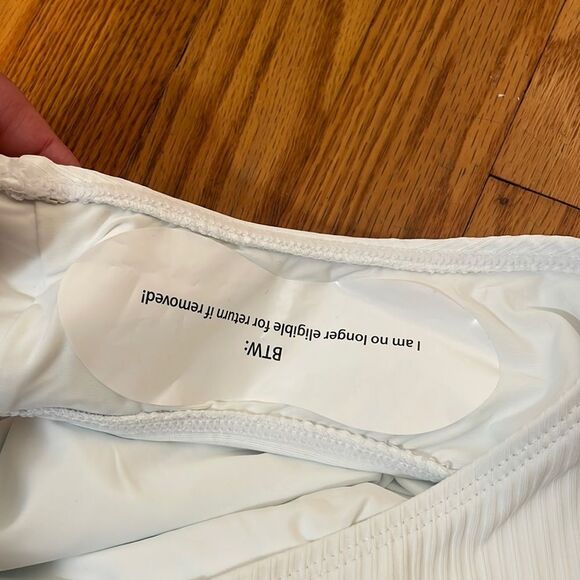 Andie Swim The Laguna One Piece Swimsuit White Ribbed size S NWT - Picture 6 of 6